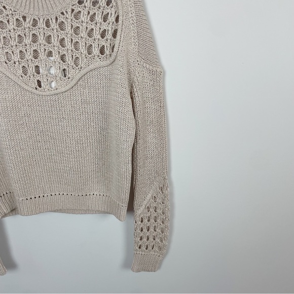 3.1 Philip Lim Crewneck Pullover With Engineered Pointelle Stitch Size Medium - Picture 5 of 10